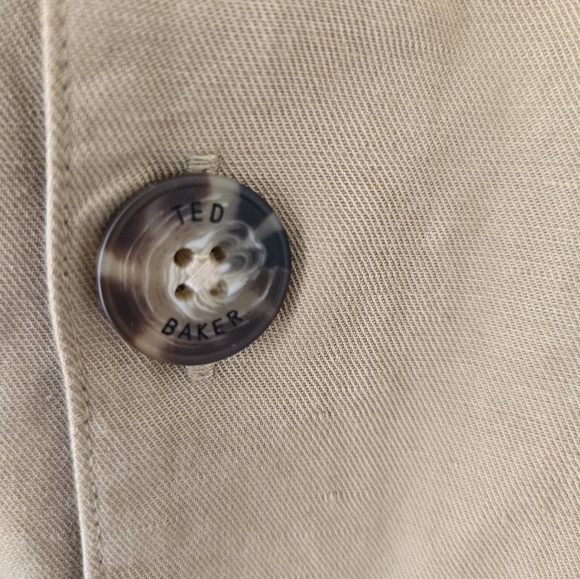 TED BAKER Bikee Multi Pockets Shacket Utility Cargo Military Safari Beige Size 5 - Picture 9 of 16